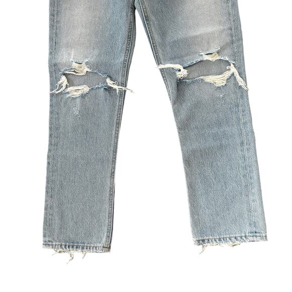 AGOLDE Riley High Rise Straight Crop Jean Clear Skies Distressed - Picture 6 of 9